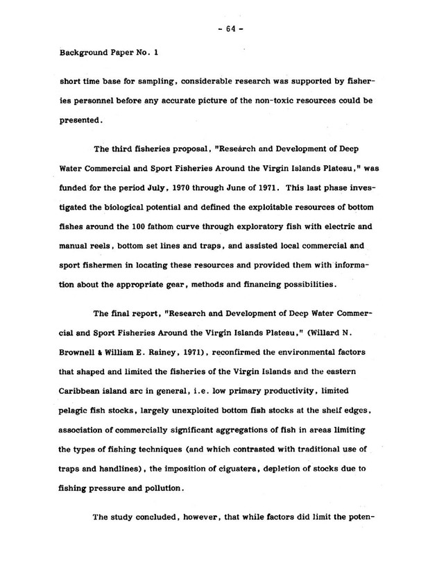 Virgin Islands research needs conference, 24 April 1973 proceedings - Page 64