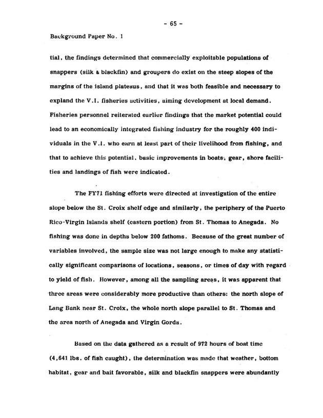 Virgin Islands research needs conference, 24 April 1973 proceedings - Page 65