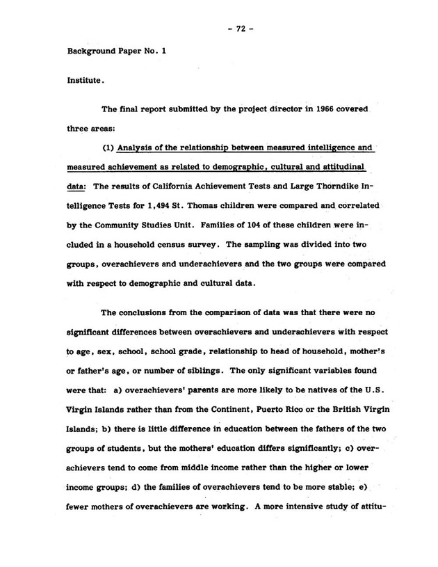 Virgin Islands research needs conference, 24 April 1973 proceedings - Page 72