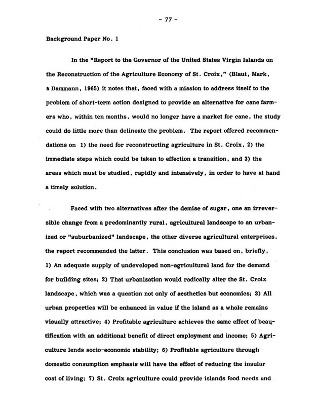 Virgin Islands research needs conference, 24 April 1973 proceedings - Page 77