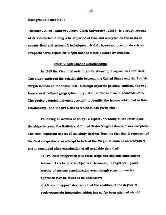 Virgin Islands research needs conference, 24 April 1973 proceedings - Page 79