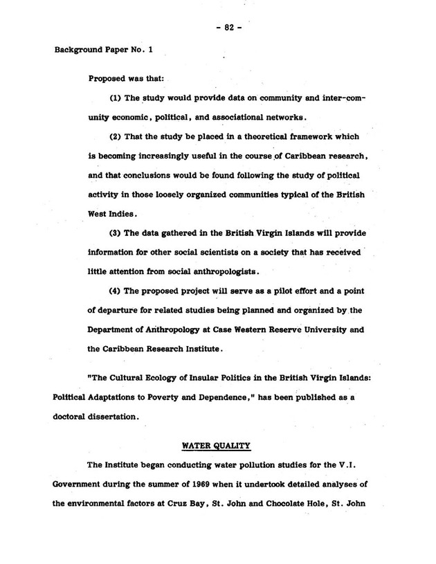 Virgin Islands research needs conference, 24 April 1973 proceedings - Page 82