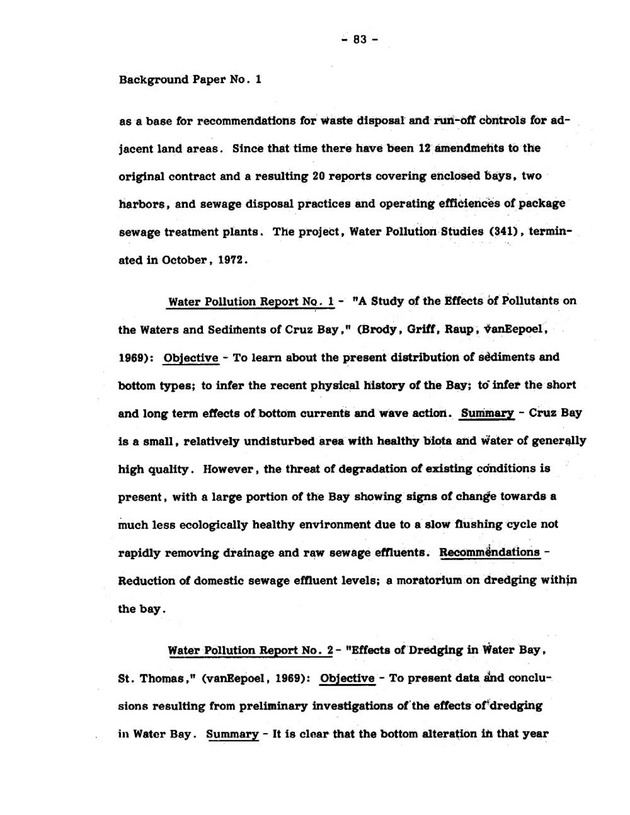 Virgin Islands research needs conference, 24 April 1973 proceedings - Page 83