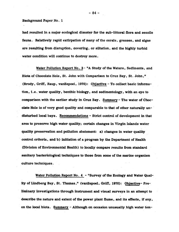 Virgin Islands research needs conference, 24 April 1973 proceedings - Page 84