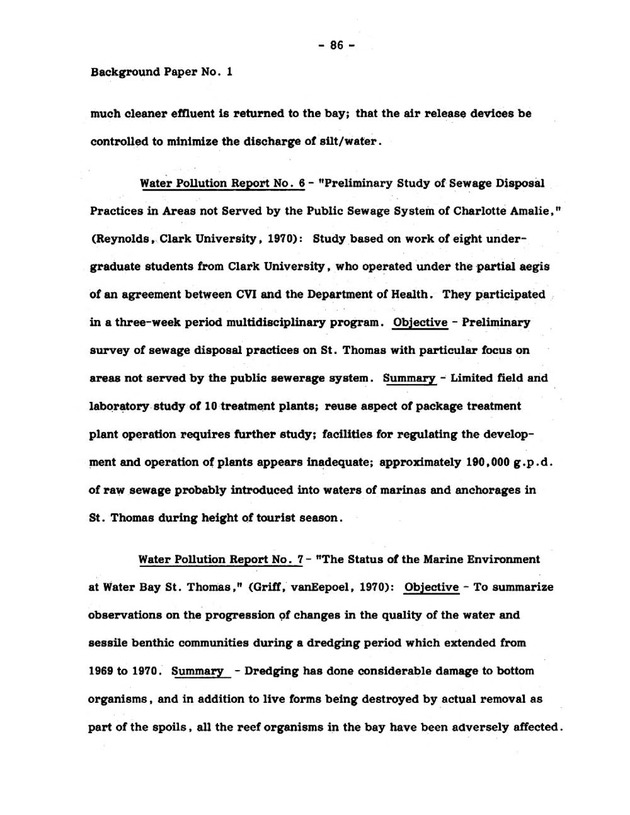 Virgin Islands research needs conference, 24 April 1973 proceedings - Page 86