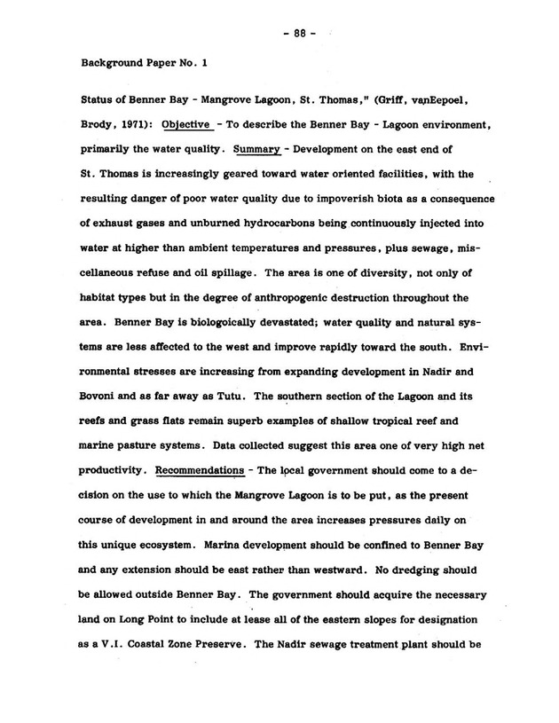 Virgin Islands research needs conference, 24 April 1973 proceedings - Page 88