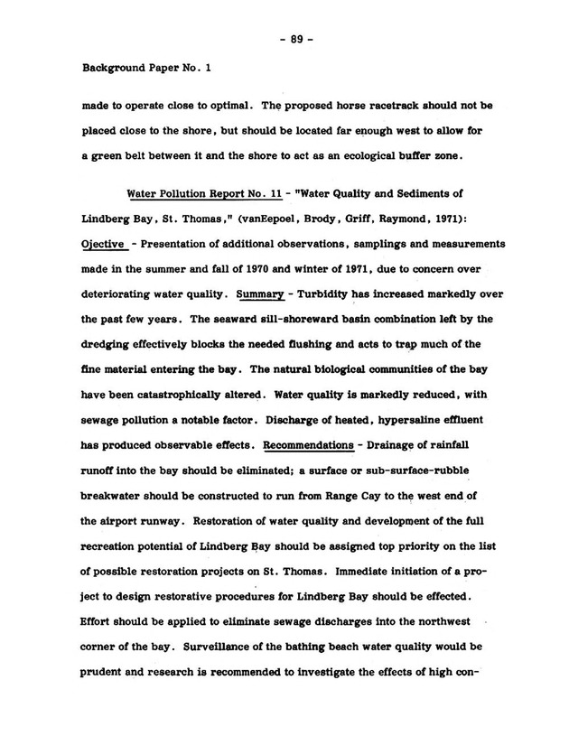 Virgin Islands research needs conference, 24 April 1973 proceedings - Page 89