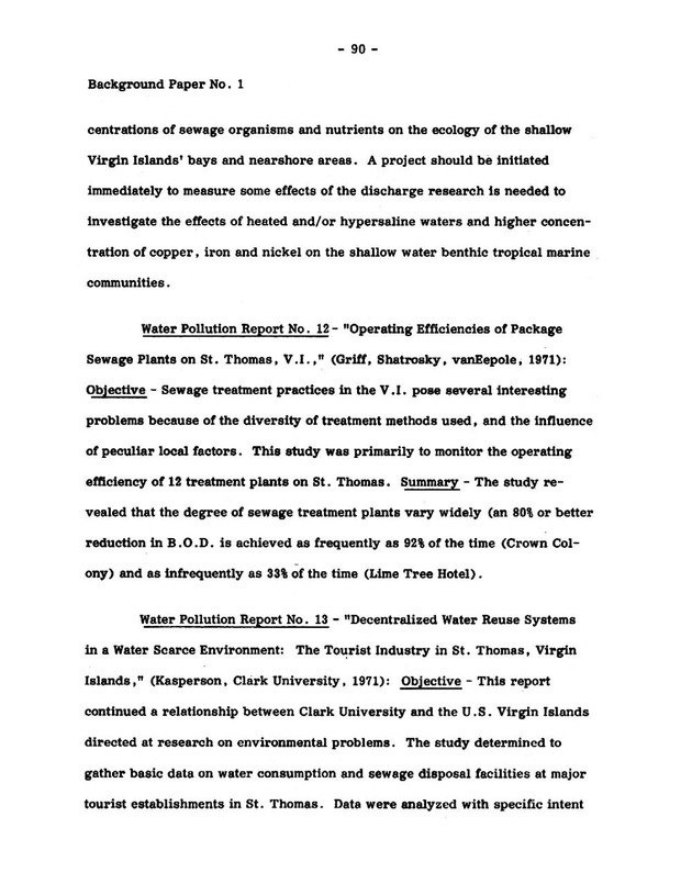 Virgin Islands research needs conference, 24 April 1973 proceedings - Page 90