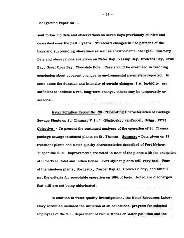 Virgin Islands research needs conference, 24 April 1973 proceedings - Page 95