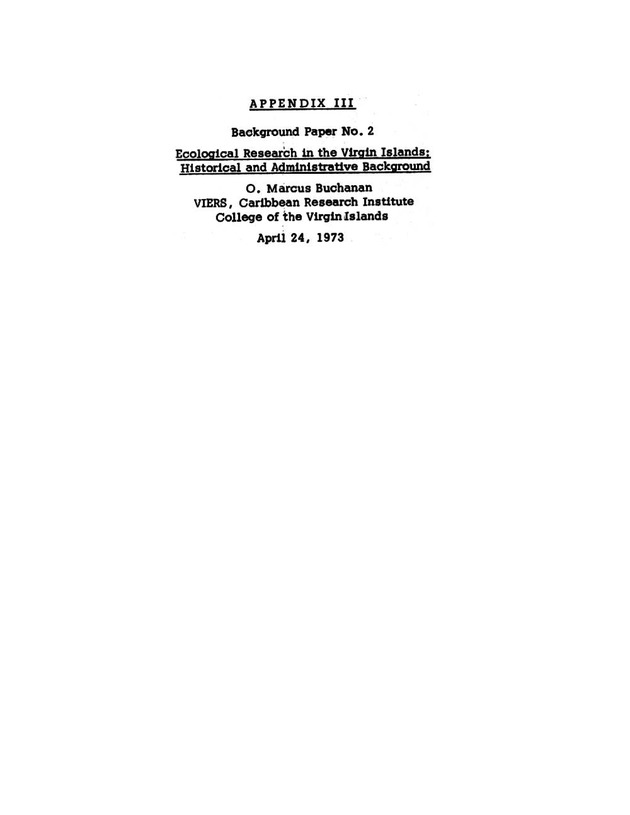 Virgin Islands research needs conference, 24 April 1973 proceedings - Page 98a