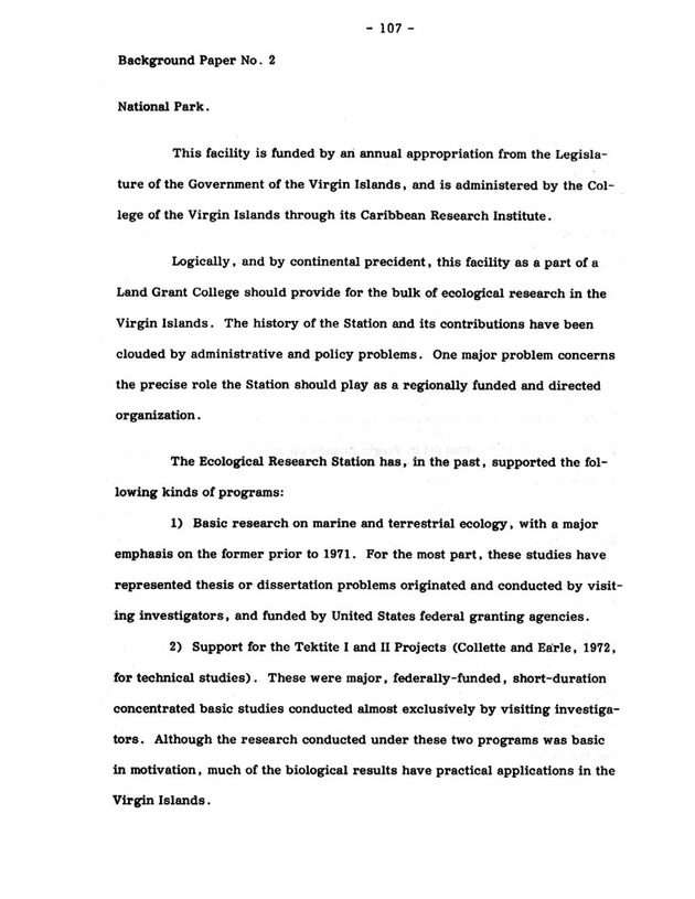 Virgin Islands research needs conference, 24 April 1973 proceedings - Page 107