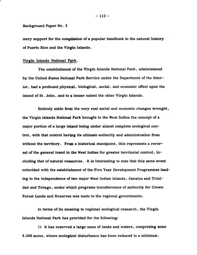 Virgin Islands research needs conference, 24 April 1973 proceedings - Page 110