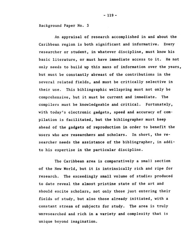 Virgin Islands research needs conference, 24 April 1973 proceedings - Page 119