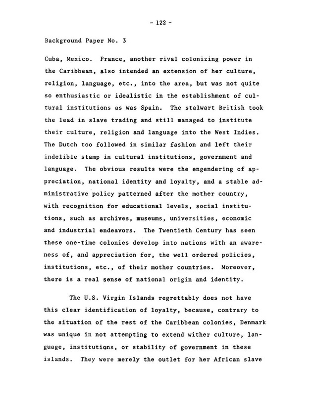 Virgin Islands research needs conference, 24 April 1973 proceedings - Page 122