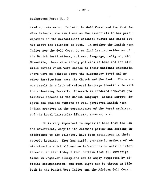 Virgin Islands research needs conference, 24 April 1973 proceedings - Page 123