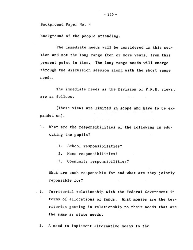 Virgin Islands research needs conference, 24 April 1973 proceedings - Page 140