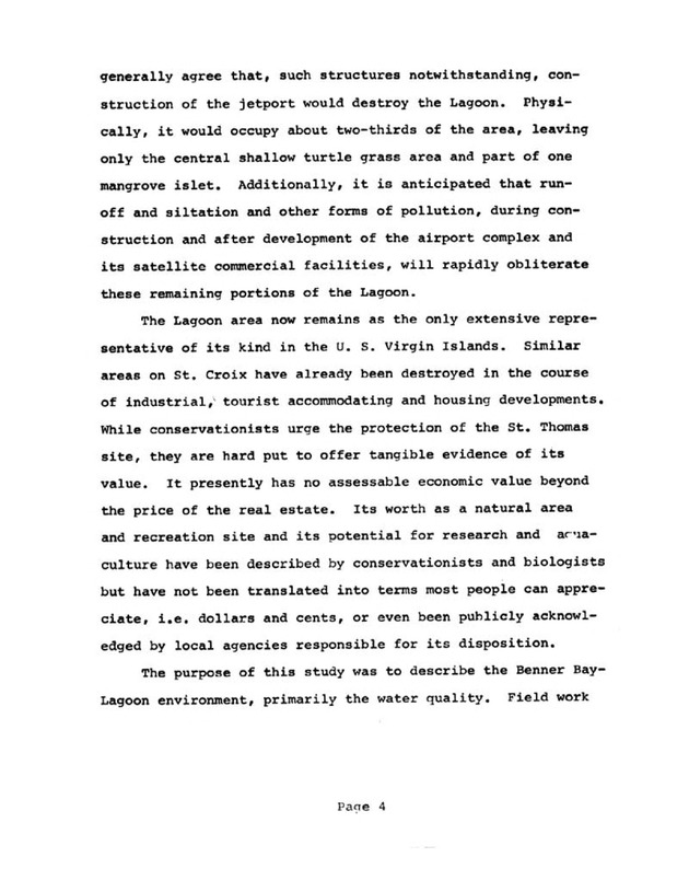 Water quality and environmental status of Benner Bay-Mangrove Lagoon, St. Thomas - Page 4