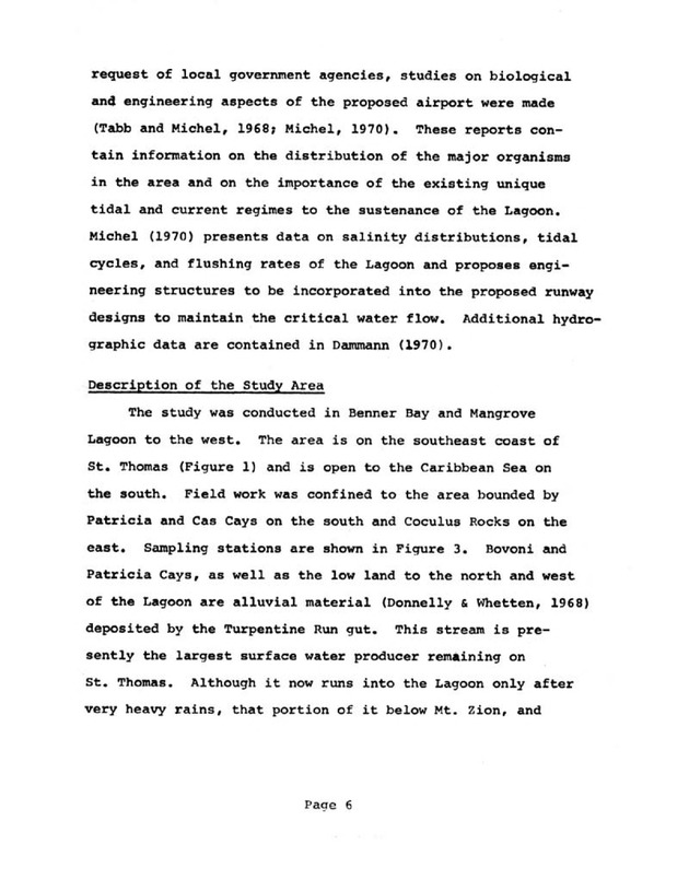 Water quality and environmental status of Benner Bay-Mangrove Lagoon, St. Thomas - Page 6