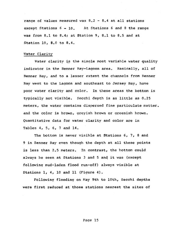 Water quality and environmental status of Benner Bay-Mangrove Lagoon, St. Thomas - Page 15