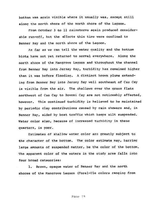 Water quality and environmental status of Benner Bay-Mangrove Lagoon, St. Thomas - Page 19