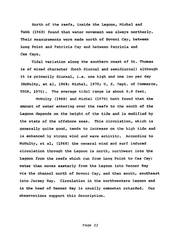 Water quality and environmental status of Benner Bay-Mangrove Lagoon, St. Thomas - Page 22