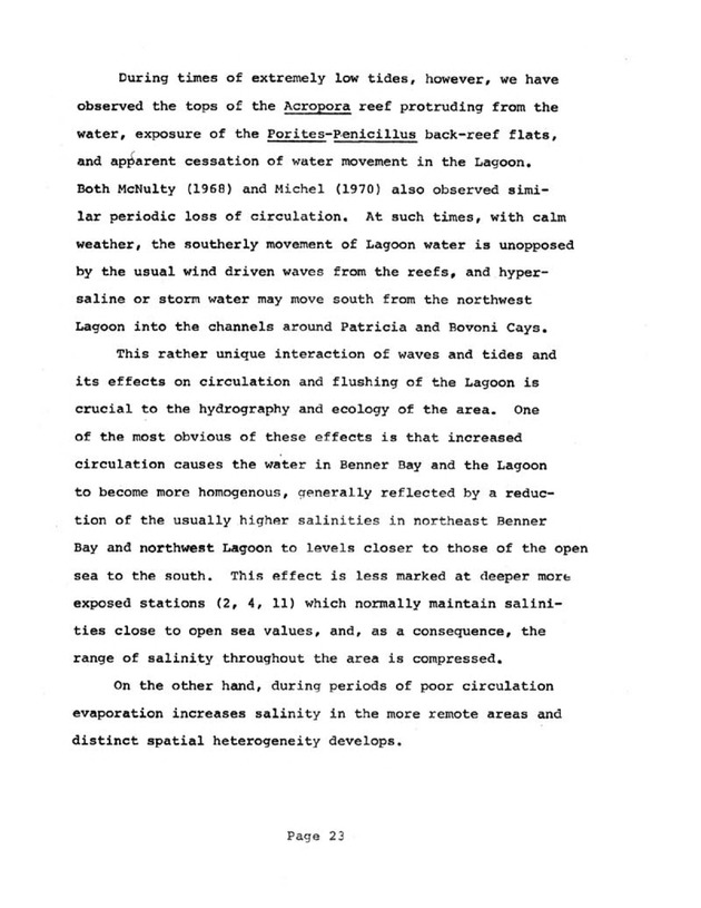 Water quality and environmental status of Benner Bay-Mangrove Lagoon, St. Thomas - Page 23