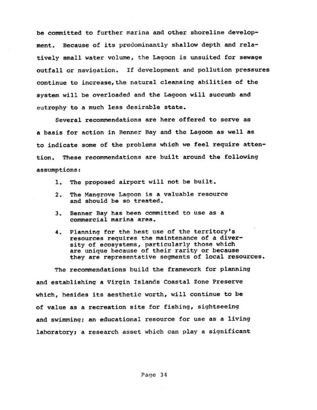 Water quality and environmental status of Benner Bay-Mangrove Lagoon, St. Thomas - Page 34