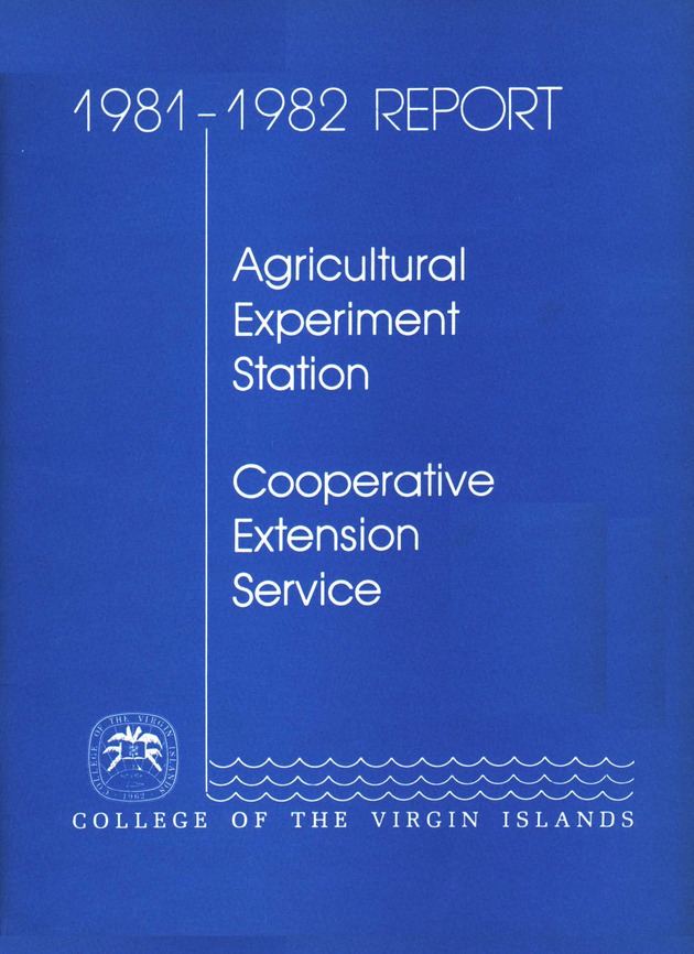 Report: Agricultural Experiment Station--Cooperative Extension Service 1981-1982 - Front Cover