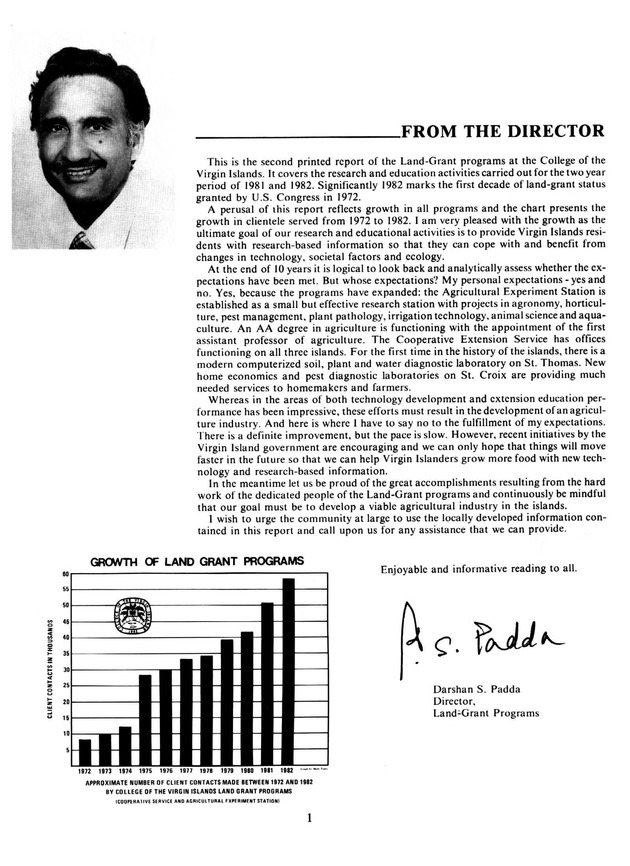 Report: Agricultural Experiment Station--Cooperative Extension Service 1981-1982 - Page 1