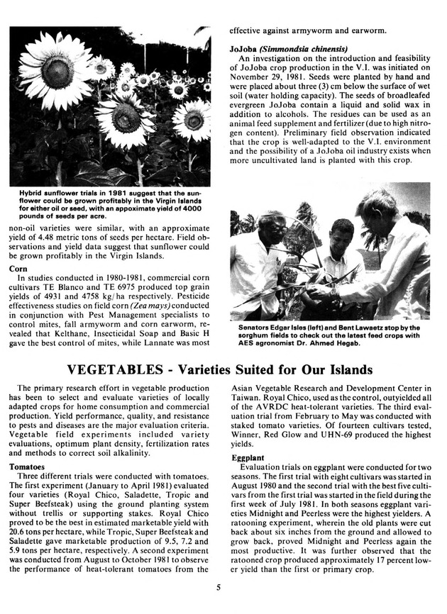 Report: Agricultural Experiment Station--Cooperative Extension Service 1981-1982 - Page 5