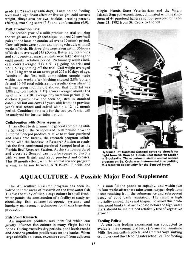 Report: Agricultural Experiment Station--Cooperative Extension Service 1981-1982 - Page 15