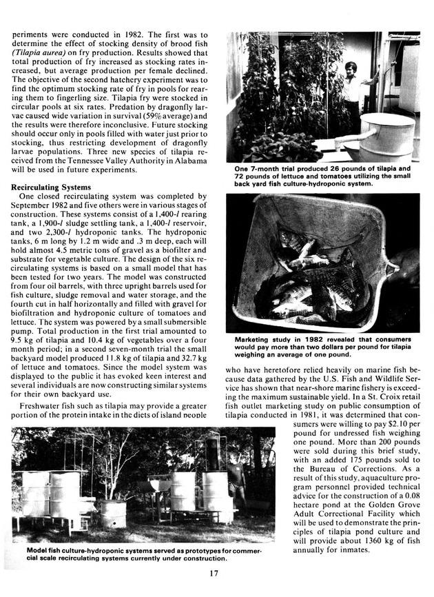 Report: Agricultural Experiment Station--Cooperative Extension Service 1981-1982 - Page 17