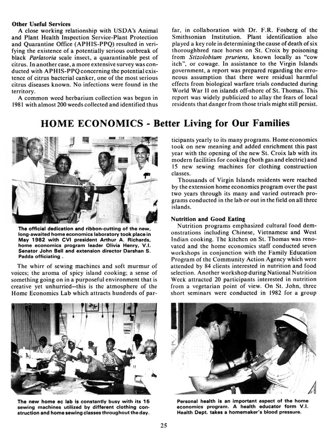 Report: Agricultural Experiment Station--Cooperative Extension Service 1981-1982 - Page 25