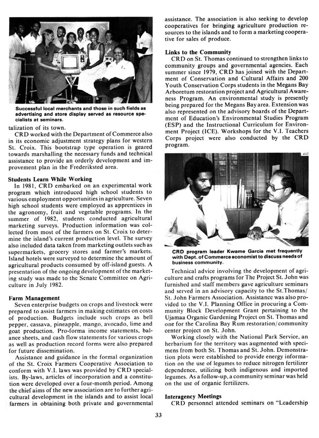 Report: Agricultural Experiment Station--Cooperative Extension Service 1981-1982 - Page 33