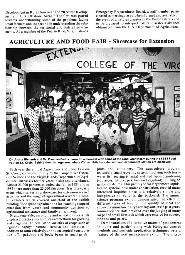 Report: Agricultural Experiment Station--Cooperative Extension Service 1981-1982 - Page 34