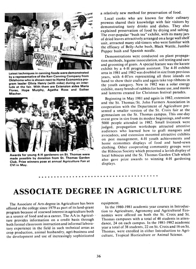 Report: Agricultural Experiment Station--Cooperative Extension Service 1981-1982 - Page 36