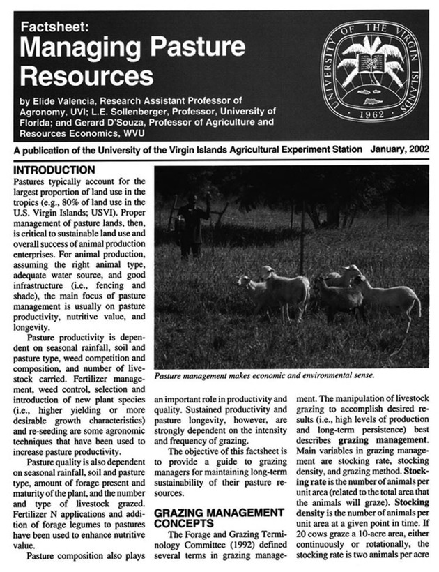 Managing pasture resources - Page 1