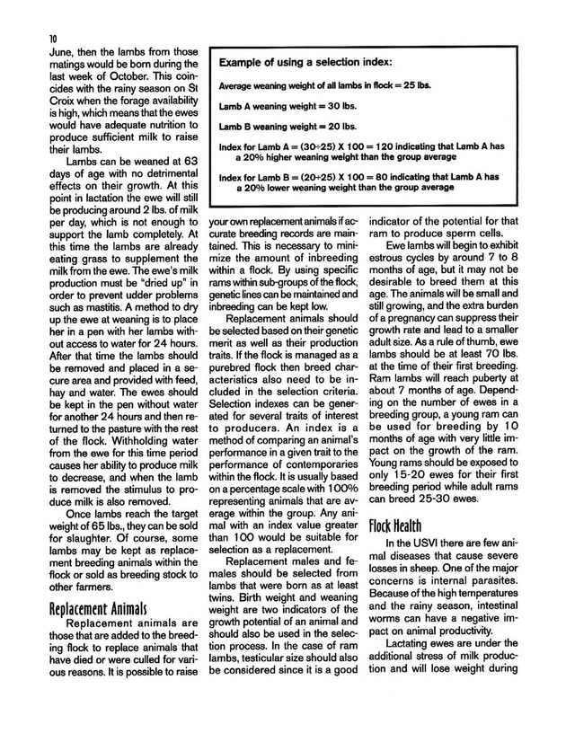 Hair sheep production in the U.S. Virgin Islands - Page 10