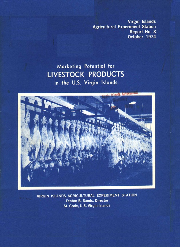 Marketing potential for livestock products in the U.S. Virgin Islands - Page i