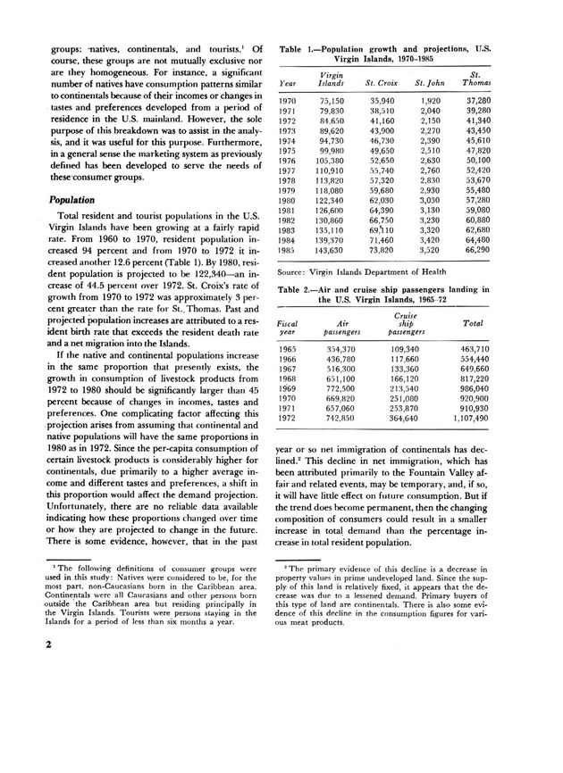 Marketing potential for livestock products in the U.S. Virgin Islands - Page 2