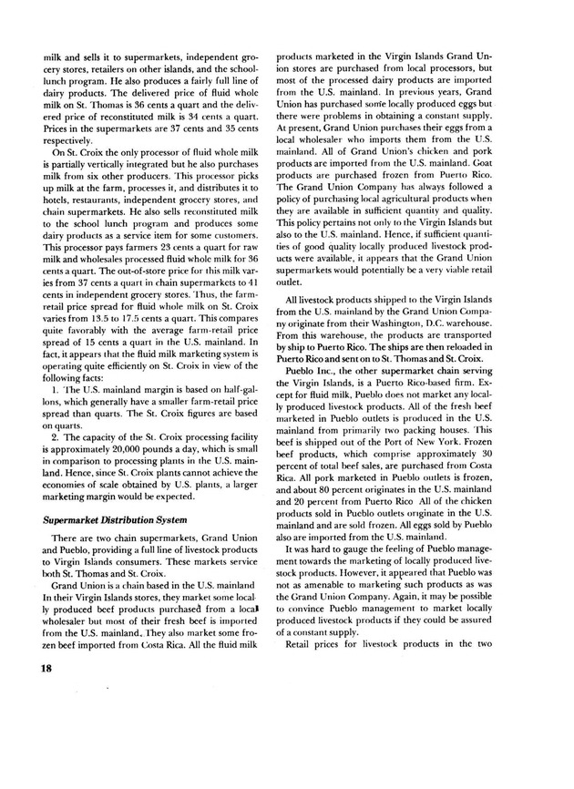 Marketing potential for livestock products in the U.S. Virgin Islands - Page 18