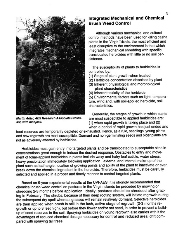 Pasture brush weed control in the Virgin Islands  - Page 3