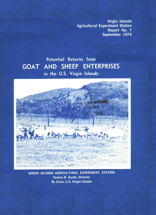 Potential returns from goat and sheep enterprises in the U.S. Virgin Islands - Page i