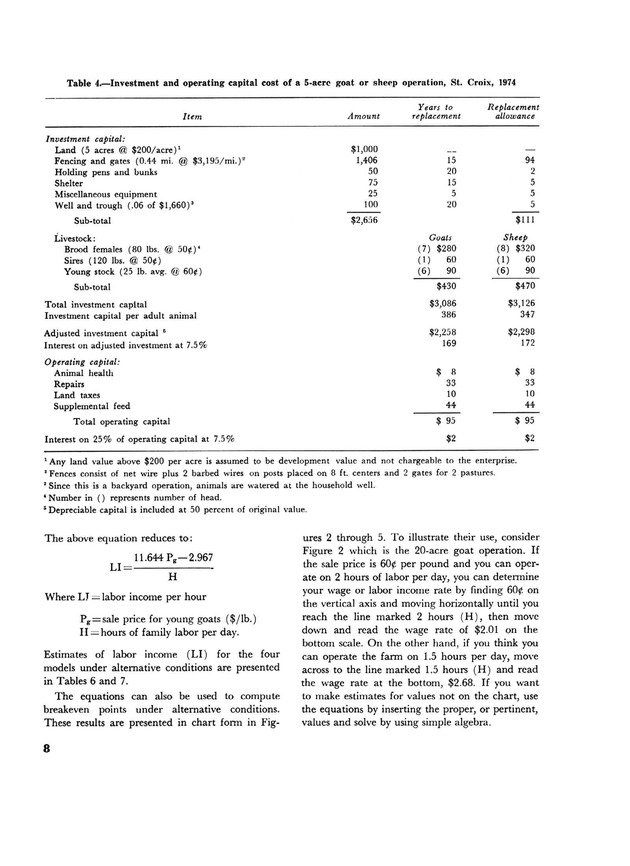 Potential returns from goat and sheep enterprises in the U.S. Virgin Islands - Page 8