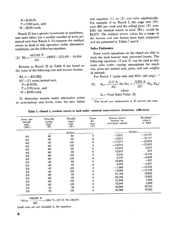 Profitability of beef production in St. Croix, U.S. Virgin Islands - Page 8