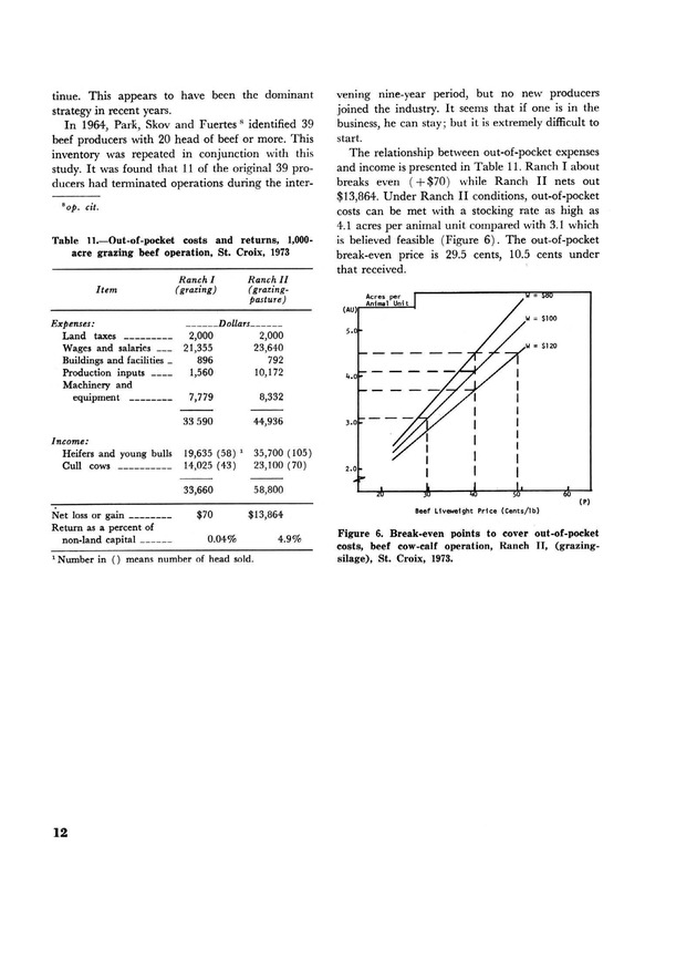 Profitability of beef production in St. Croix, U.S. Virgin Islands - Page 12