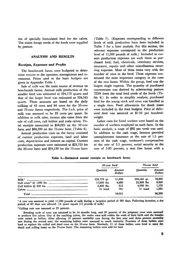 Profitability of dairy farming in St. Croix, U.S. Virgin Islands - Page 5