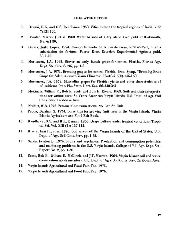 Prospects for growing grapes in the U.S. Virgin Islands - Page 17