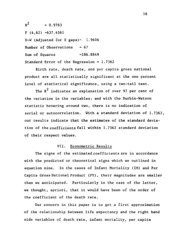 An econometric analysis of life expectancy - Page 16