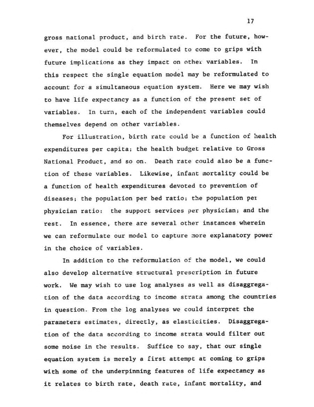 An econometric analysis of life expectancy - Page 17